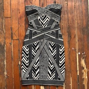 Authentic HERVE LEGER Gisele geometric dress